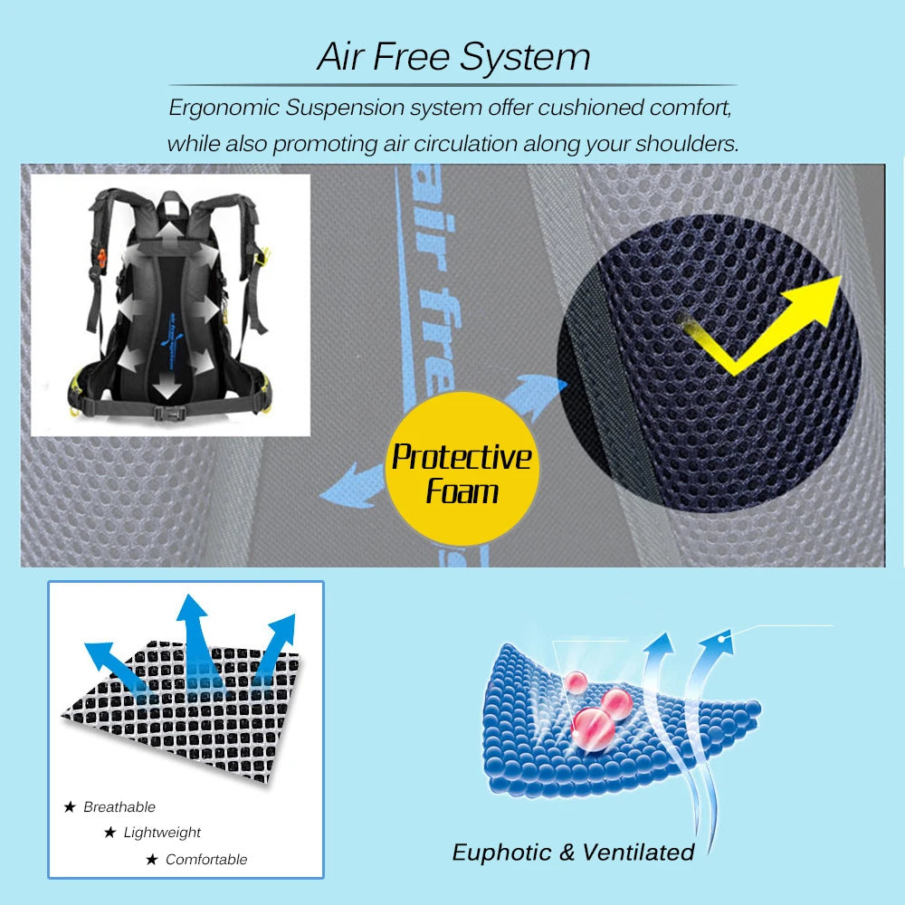 40L Water-Resistant Travel Backpack